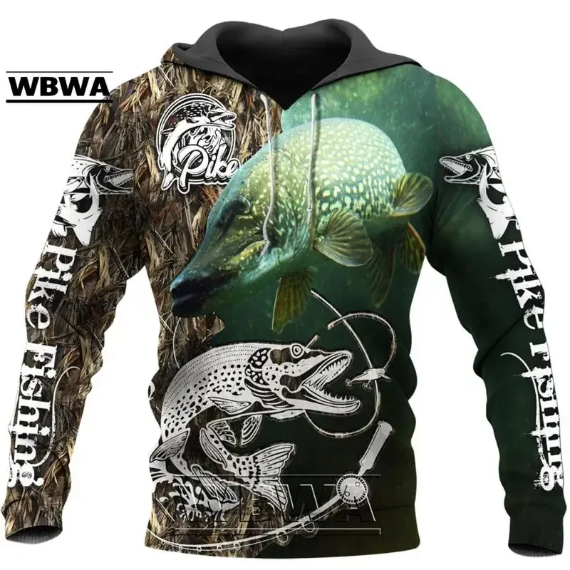 3D Pike Fishing Hoodie 2