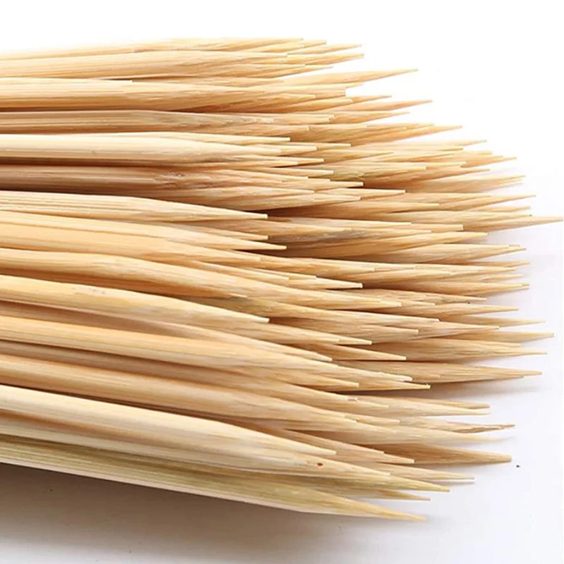 100Pcs 12-Inch Bamboo Skewers Wooden Sticks for BBQs, Appetizers, Corn Dog, Fruit, Cocktail-Kitchen & Grill Tools