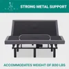 Queen Adjustable Bed Frame with Support Foot Incline, Back Massage Bed with Wireless Remote Ergonomic Zero-Gravity Smart Bed 5