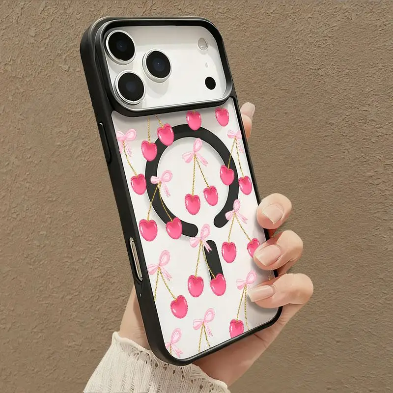 Magnetic Heart Bow Case for iPhone