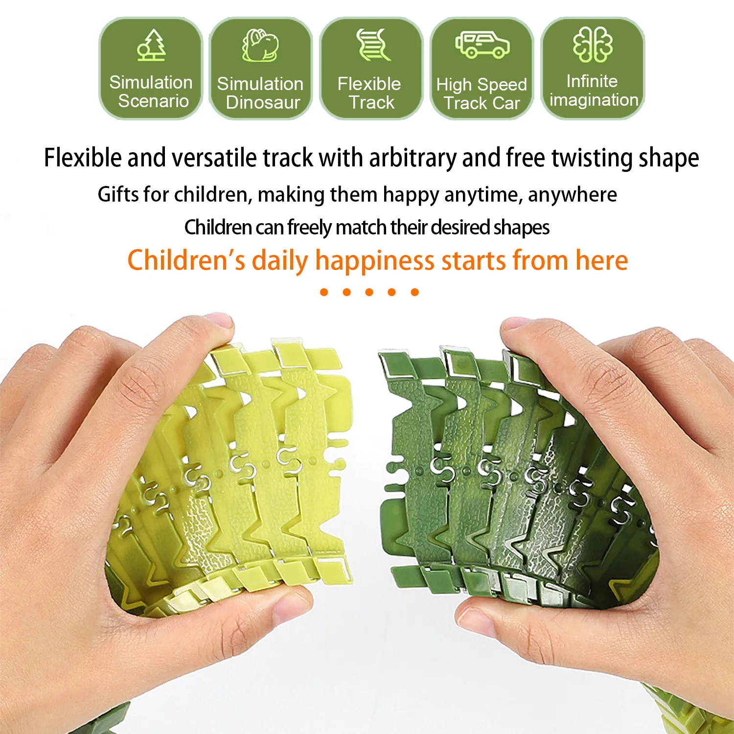 Dinosaur Toys Magic Climbing electric dinosaur car Track Railway Toy Bend Flexible Race Track High Quality Toy For Kid 4