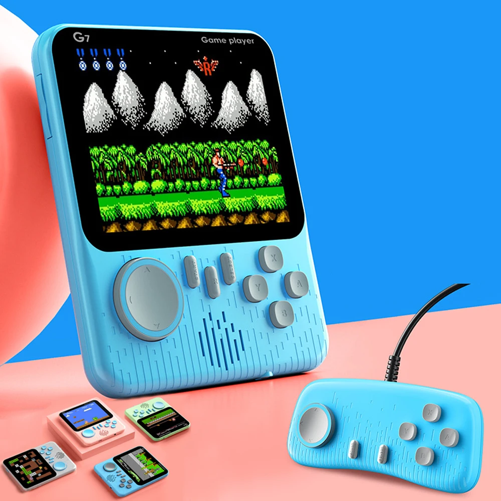 Console di gioco portatile retrò G7 da 3,5 pollici ad alta definizione, supporta la TV e ha 666 videogiochi integrati - immagine 2