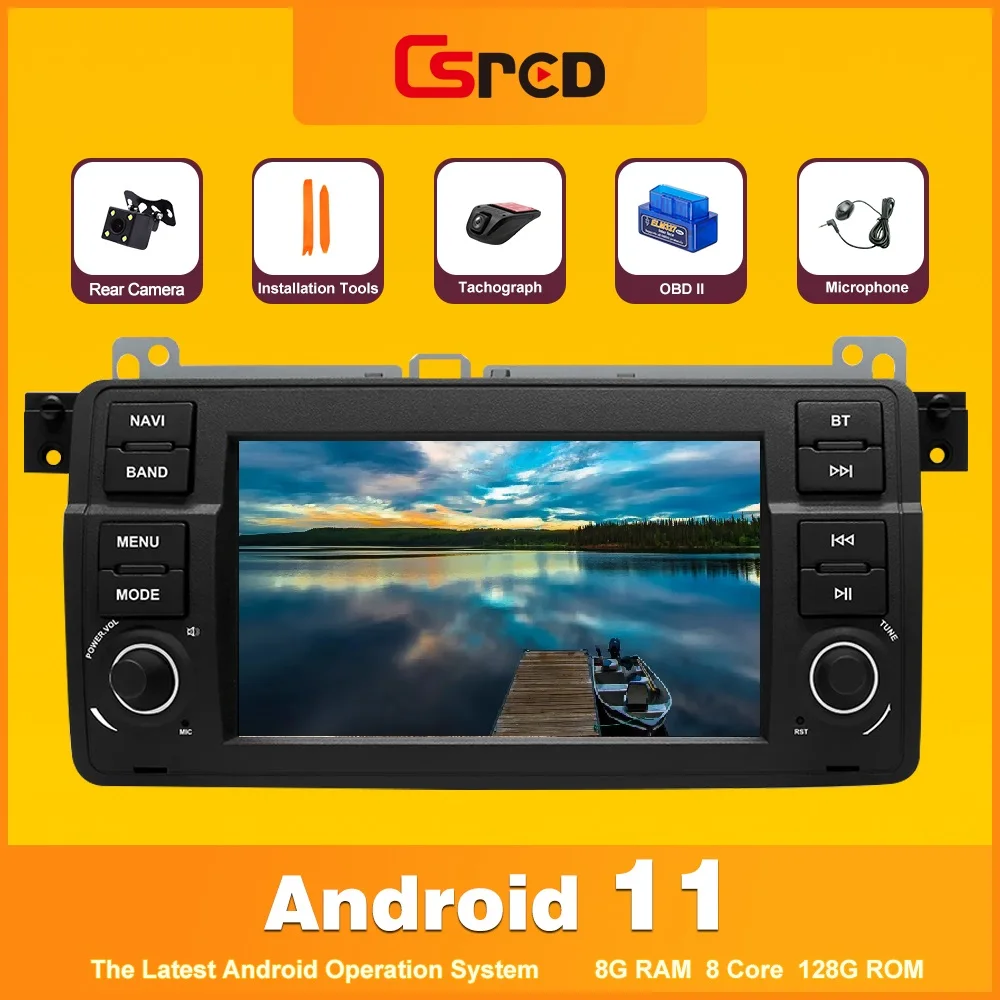 Csred Android 11 Auto Radio For Bmw E46 Sedan Coupe Touring