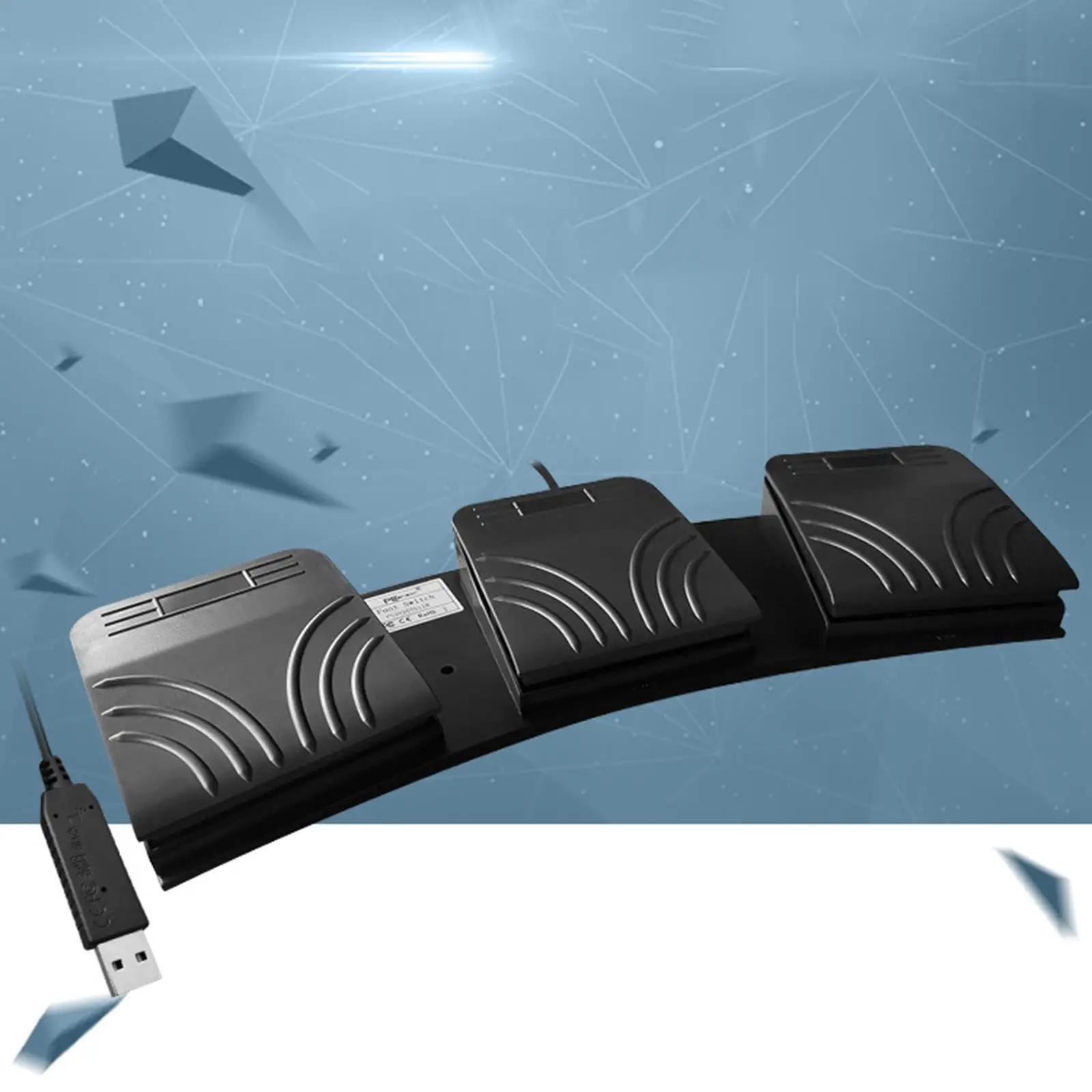 업그레이드 된 USB 풋 페달, PC 트리플 풋 스위치 키보드 페달, PC 노트북 키보드용 맞춤형 조합 키