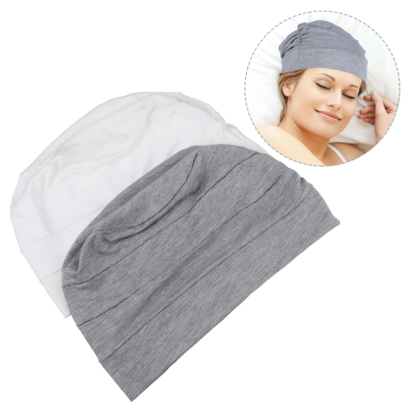 YOFASEN Berretto Slouchy - Cappello in Cotone Chemio Cancro Cappuccio per Dormire Cappuccio Turbante Copricapo Elastico Musulmano per Donna Uomo, Arancia, Taglia Unica