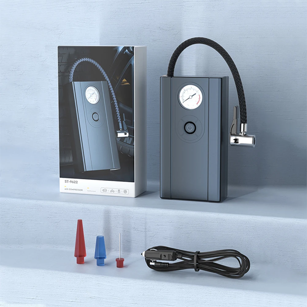 차량용 휴대용 공기 압축기 공기 펌프, 휴대용 타이어 팽창기, 전기 오토바이 펌프, 0-150PSI 