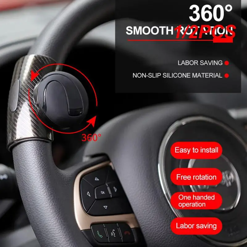 

1/2PCS Steering Wheel Knob Ball Auto Spinner Knob Car Steeringbooster Silicone Power Steering Handle Ball Booster Strengthener
