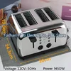 4 Slices Stainless Steel Toaster Automatic Toaster Electric Oven Toaster Breakfast Machine Baking Heating Bread Machine 220V 5