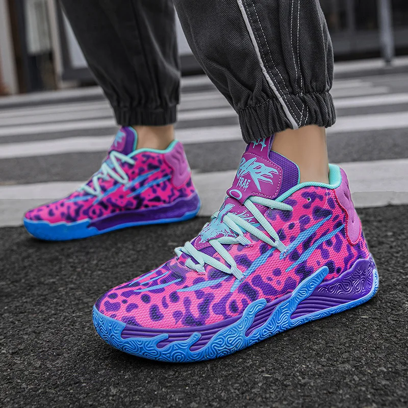 Luxury Brand Basketball Shoes Men Women Basketball Sneakers Designer Training Sneaker High Top Men Non-slip Sports Boots Man