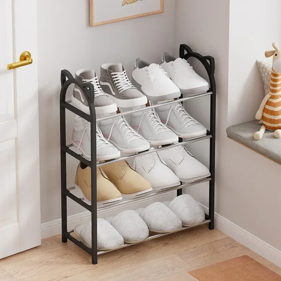 4 layer 56*47*19cm Household storage rack Simple shoe cabinet Shoe storage rack Cat galvanized tube shoe