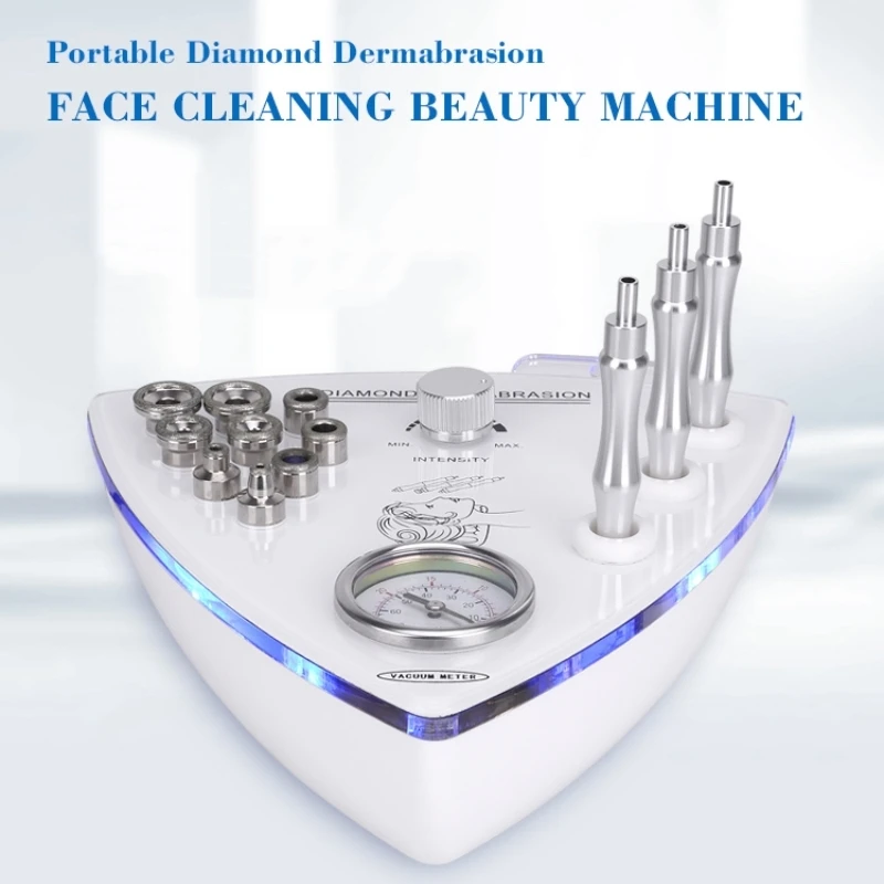 Machine professionnelle Diamond MicrodermDelhi, extinction qualifiée ale, aspiration de la peau, 9 pointes, 65-68cm, Hg