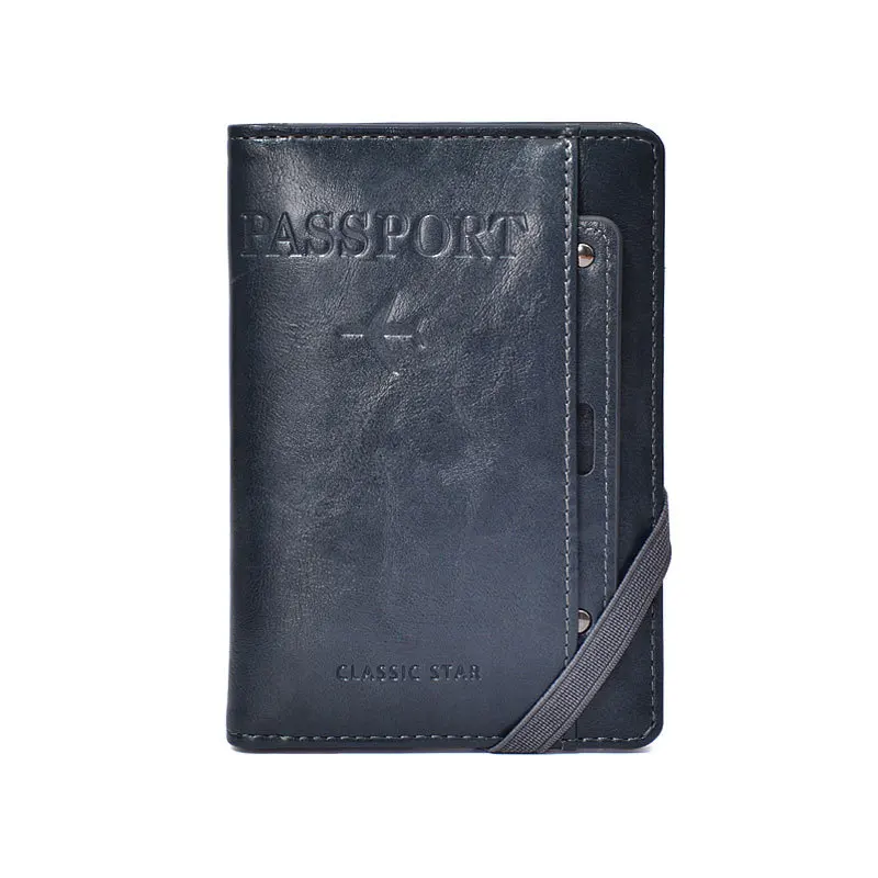 Premium RFID Blocking Leather Passport Holder and Travel Wallet