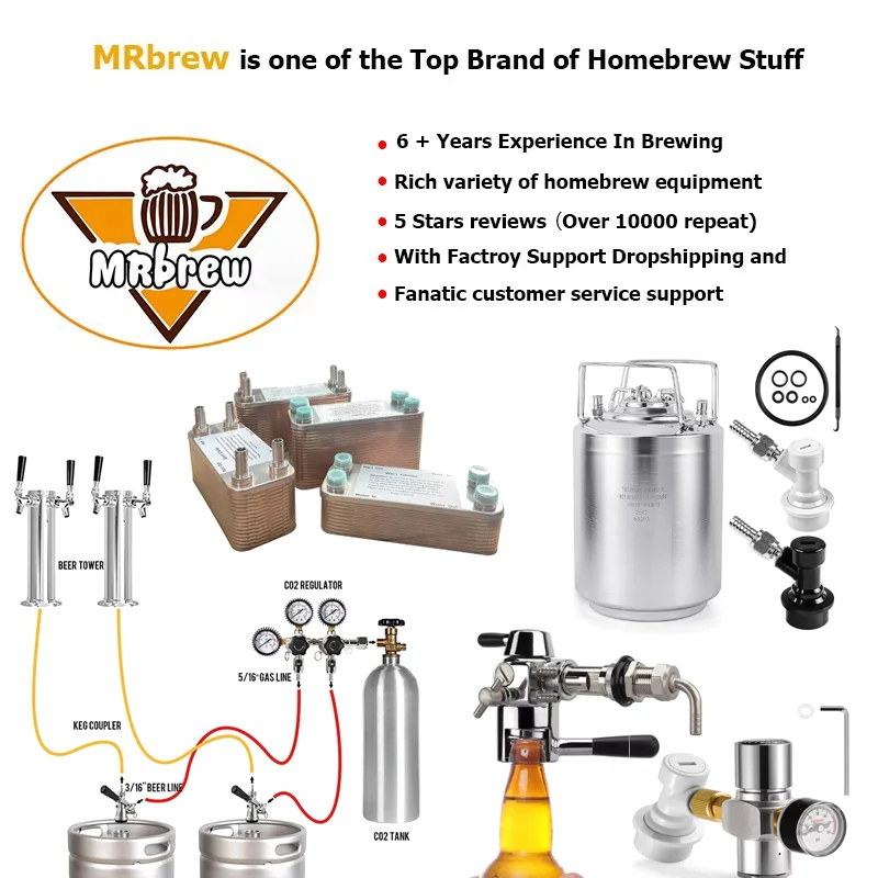 Premium Ball Lock Keg Connector Dispenser – Liquid/Gas Homebrew Tool with 1/4'' Swivel Nut