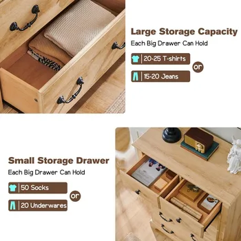 6 Drawers Dresser Chests for Bedroom, 48 4