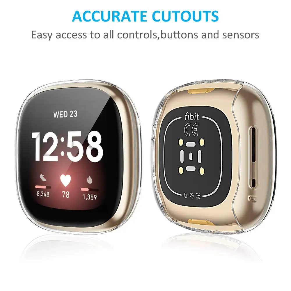 Fitbit Versa 4 3 2  Ʈ TPU  ü ֺ Ŀ ȣ ü ȭ  ׼ ȣ ̽ [3 ]