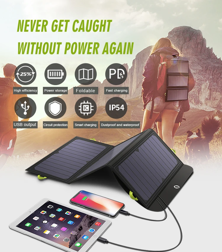 

SUYIJIA Solar Panel 5V 21W Built-in 10000mAh Battery PortableHigh Efficiency Mono Module Outdoor Solar Cell Camping Hiking Trave