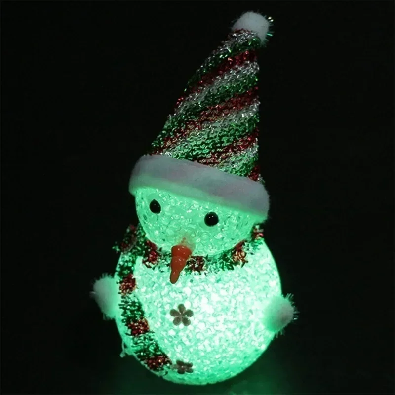 Xmas Creative Women Gifts LED Light Snowman Santa Claus Ornament Christmas Tree Light Hanging Home Party Decor Supplies