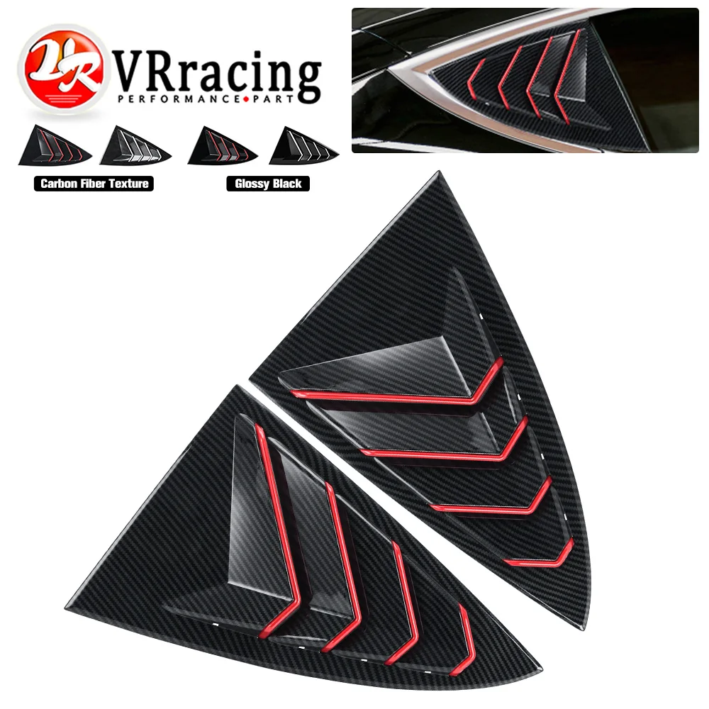 

Автомобильные задние треугольные жалюзи, 2 шт., защитная крышка, заднее стекло из углеродного АБС-волокна для Tesla Model 3 2017-2021