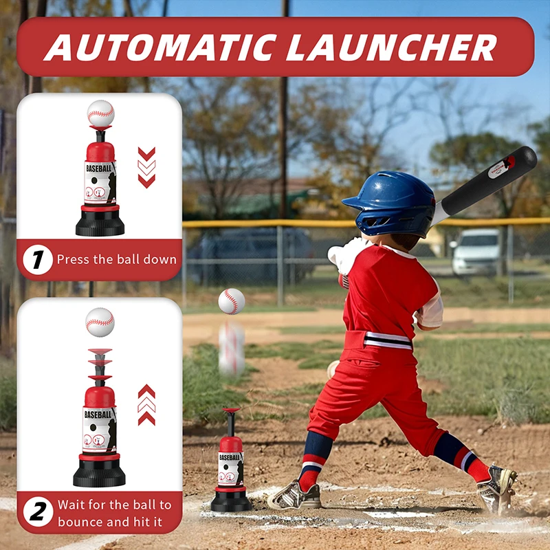 Machine à Lancer Baseball & Tennis – Pour Enfants 3-8 Ans – Télécommande – 5 Balles – Rétractable