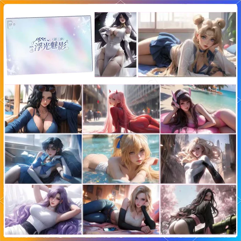 Sexy Girl Loli Card Goddess Story Limited Sale A5 Double Sided Big Card Uniform Black Silk Sexy Girls 3D Relief Card Hot Style