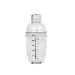 Versatile Plastic Cocktail Shaker with Measurement Scales - Bar Tool (530ml)