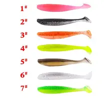 Pack d'appâts souples pour la pêche, pack de leurres pour attraper des poissons, deux couleurs, queue en T, 5.5cm, 1.6g, 10 pièces 