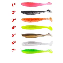 Pack d'appâts souples pour la pêche, pack de leurres pour attraper des poissons, deux couleurs, queue en T, 5.5cm, 1.6g, 10 pièces 