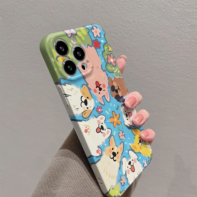 Cartoon Dog Shockproof Hard PC Phone Case - Durable Bumper Back Cover