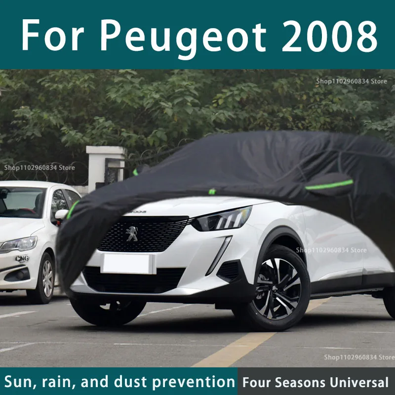 For Peugeot 2008 Full Car Covers Outdoor Uv Sun Protection Dust Rain Snow  Protective Anti-hail Car Cover Auto Black Cover - AliExpress