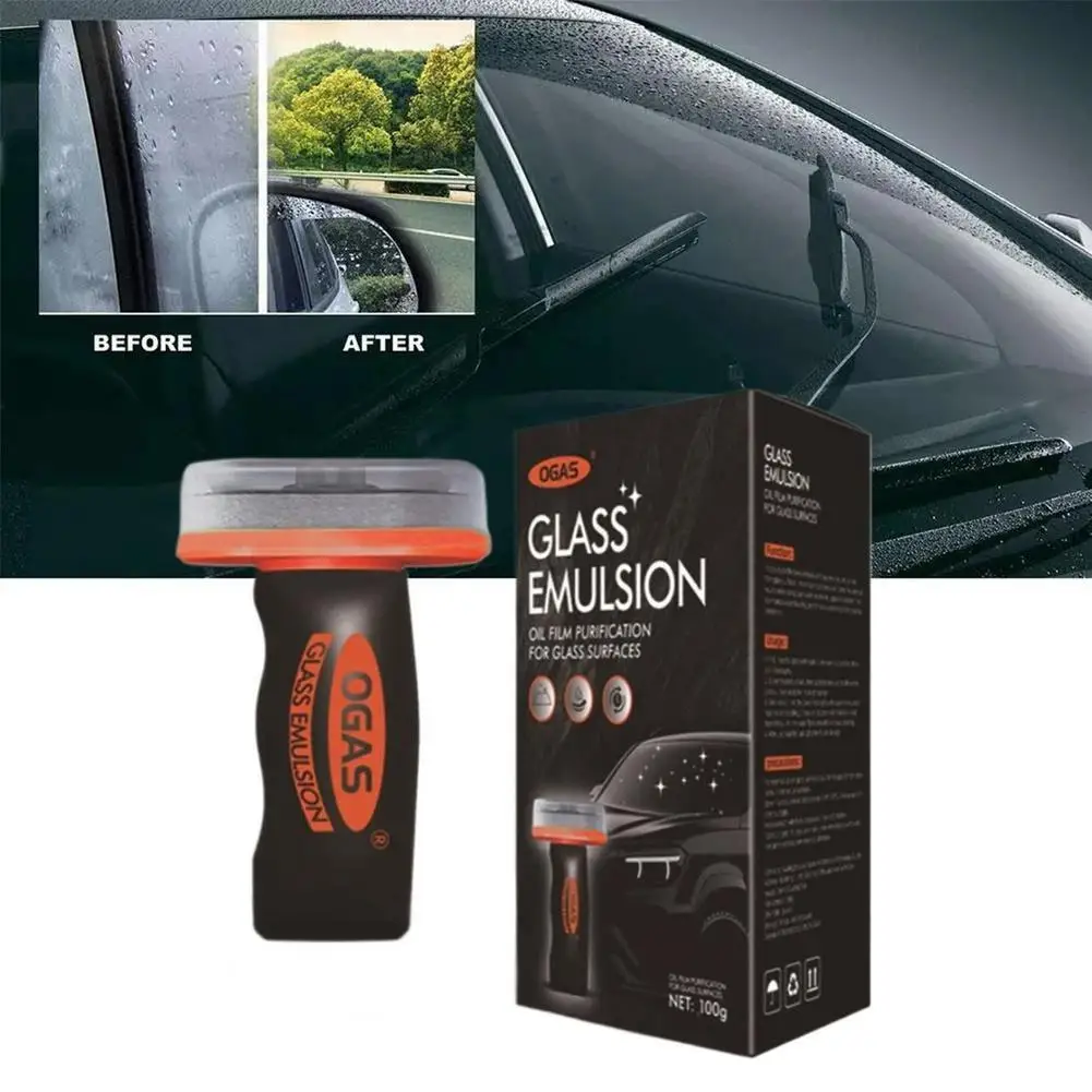 Detergente Potente 100ML per Auto e Casa, Spazzola per Pulizia Vetri, Rimozione Macchie Olio Ostinate, Manutenzione Finestrini Laterali - immagine 2