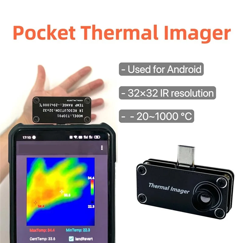 -MEOF caméra d'imagerie thermique imageur thermique externe téléphone imageur thermique Mini imageur thermique infrarouge