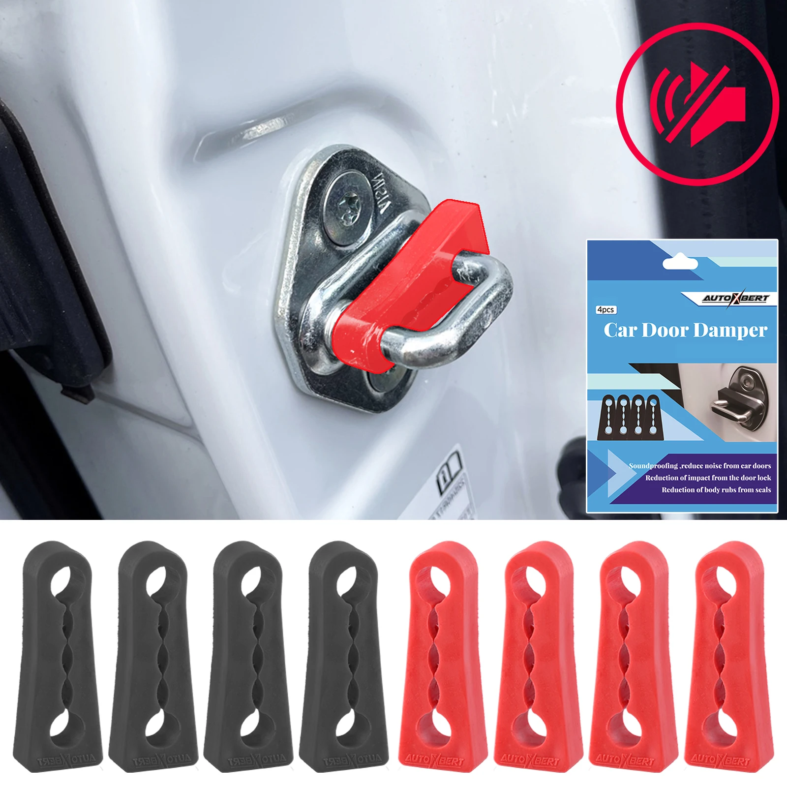 Door Lock Deaf Seal Deadener Sound Shock Absorber For Mitsubishi Pajero Lancer Outlander ASX Montero Shogun Sport L200