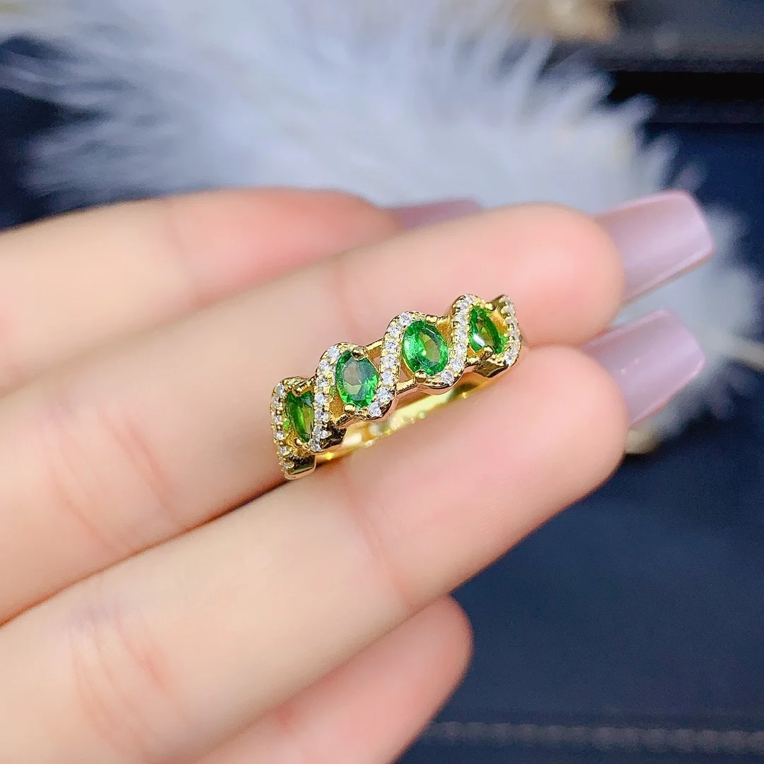 925 Sterling Silver 18K Rose Gold Are Fine Ladies Natural Shaflite Ring Color Super Bright Fidanzamento Regalo Spedizione Gratuita