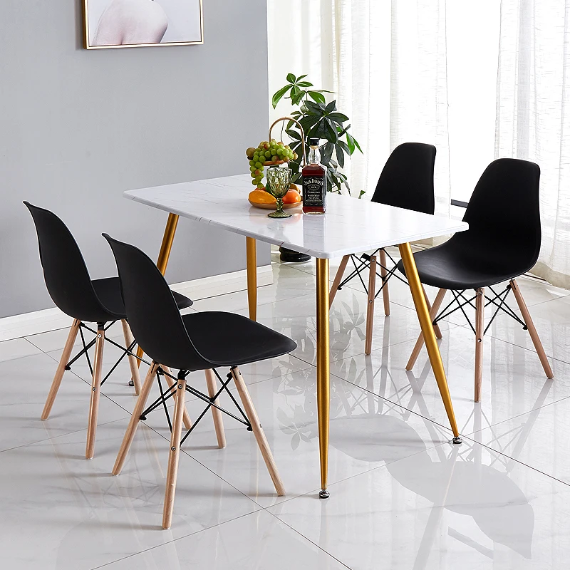 

Modern Minimalist Dining Chair Luxury Wooden Legs Fashion Cheap Dining Chairs Lazy Mid Century Muebles Living Room Furniture