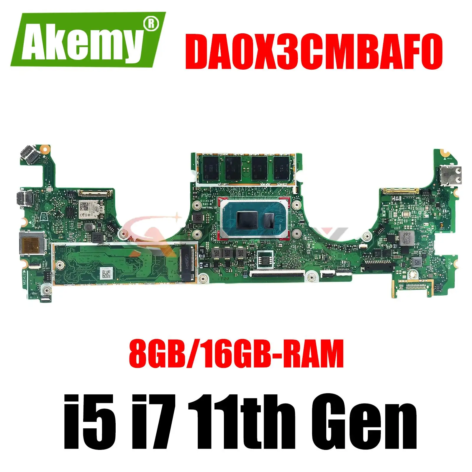 

DA0X3CMBAF0 for HP SPECTRE X360 14-EA Laptop Motherboard With i7-1165G7 CPU UMA RAM 8GB 16GB 100% test OK