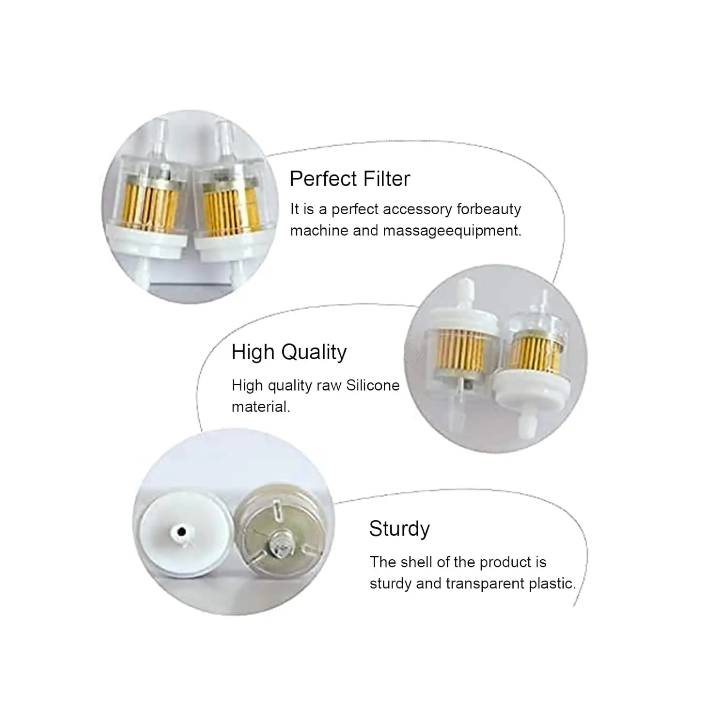 Accessories For Breast Augmentation Massager Vacuum Or Diamond Micro Grinding Machine 1M Long Silicone Tube Plastic Filter Tube