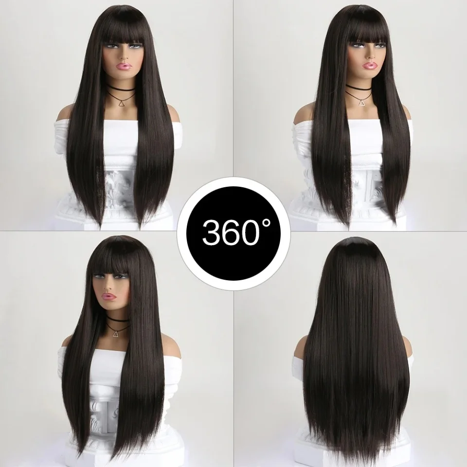 Long Straight Synthetic Colour Wig for Women Daily Cosplay
