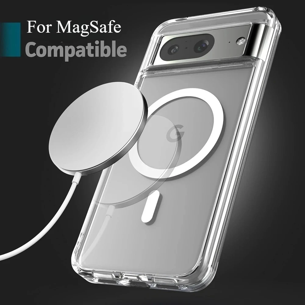 Luxury Transparent Magnetic Case with MagSafe for Wireless Charging - Clear TPU Cover