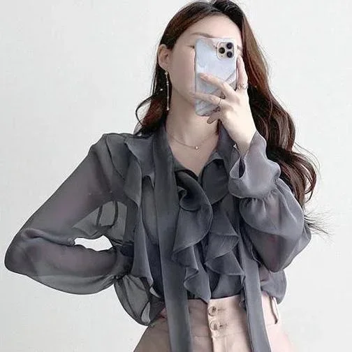 2024 New Summer Shirt Women's Thin Design of Fashion Top Casual Vintage Clothes for Women Tops Shirts Blouses