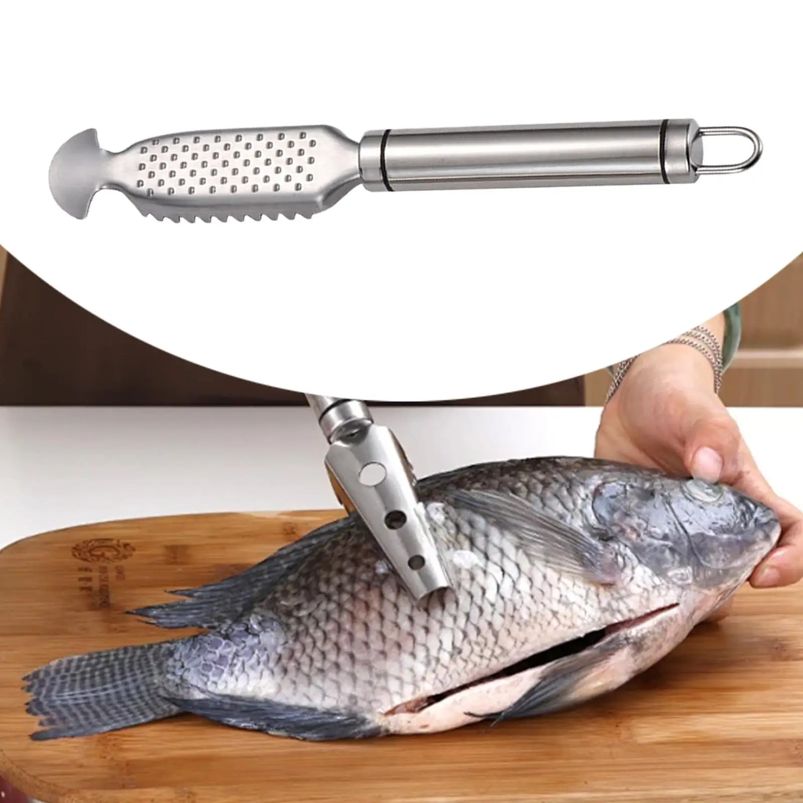Scale Tool, Scale Remover, Seafood Tools, Manual, Comfortable Handle, Descaler, Stainless Steel Tool for The Kitchen