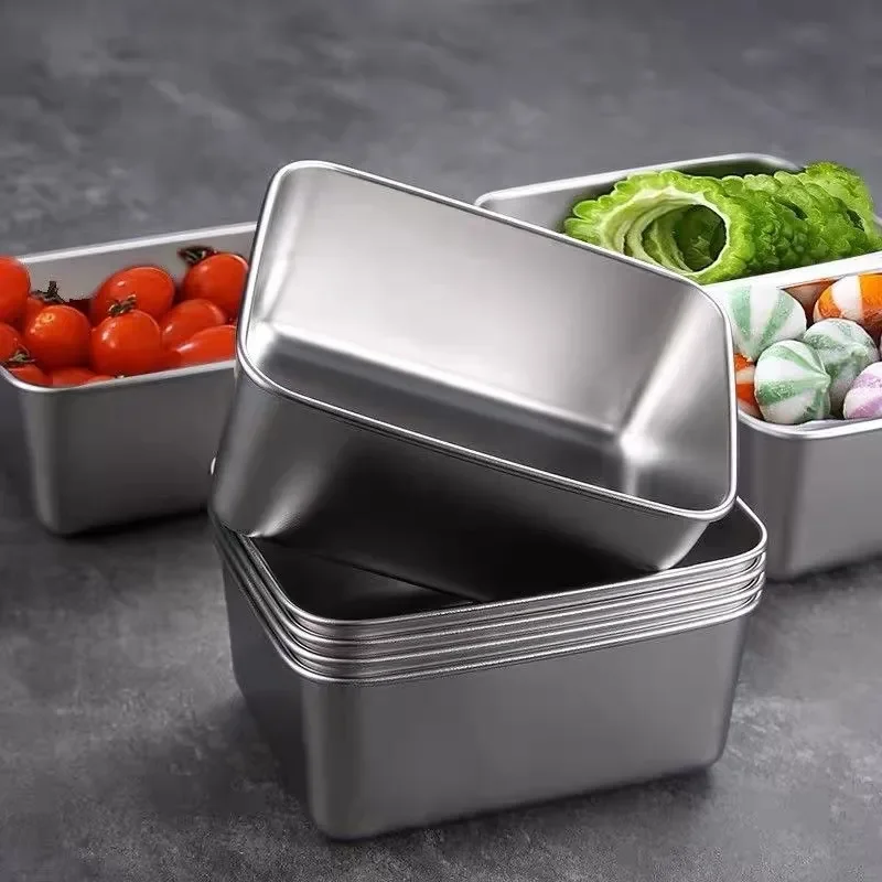Stainless Steel Fresh-Keeping Box Vegetables Fresh Refrigerator Food Storage Box Kitchen Organizer And Storage Container Crisper 4