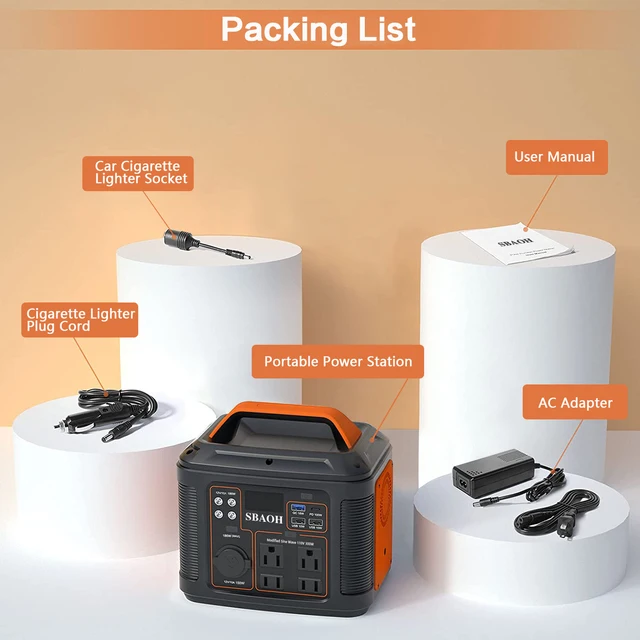 300W Portable Power Station 296Wh Solar Generator 6