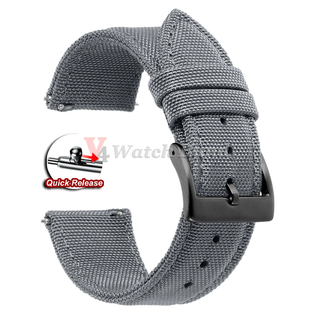 Nylon Quick Release Canvas Watch Strap - Universal Replacement