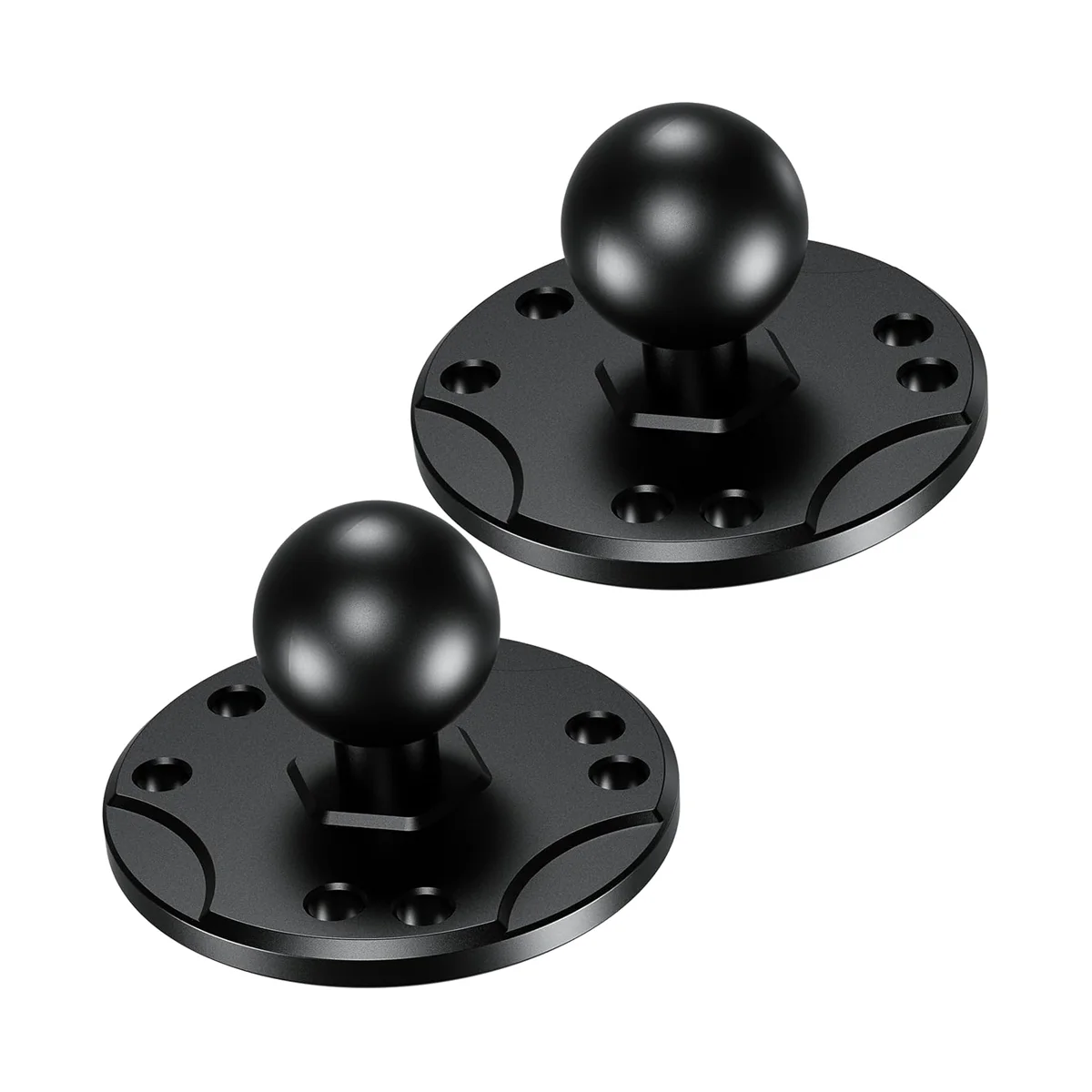 

1Inch Ball Mount Base with Aluminum Alloy AMPS Hole Round Plate & 1Inch TPU Ball Adapter for