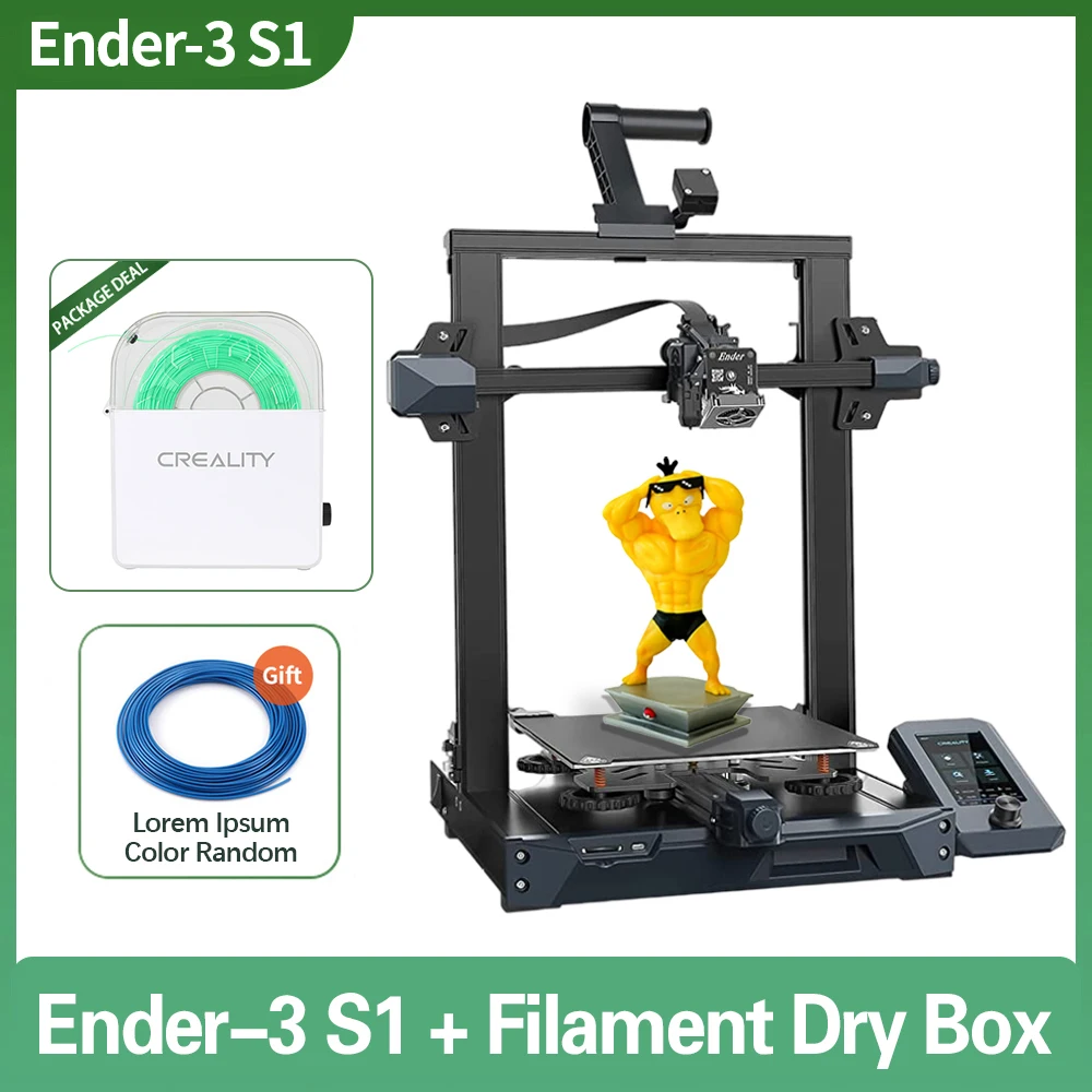 2022 Creality Ender 3 S1 3D Printer High Precision Dual Z-axis Upgraded Sprite Dual Gear Direct Extruder CR Touch Auto Bed Level 3d printing business 3D Printers