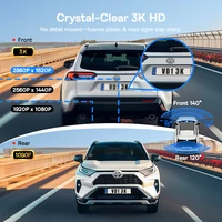 Baseus 3K Dash Cam VD1 Front and Rear Cam HD Built-in GPS
