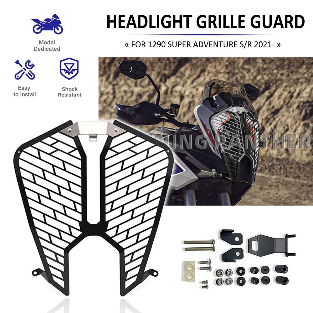 

NEW Motorcycle Accessories Headlight Protector Grille Guard Cover Protection Grill For 1290 Super Adventure ADV S R 2021 2022 -