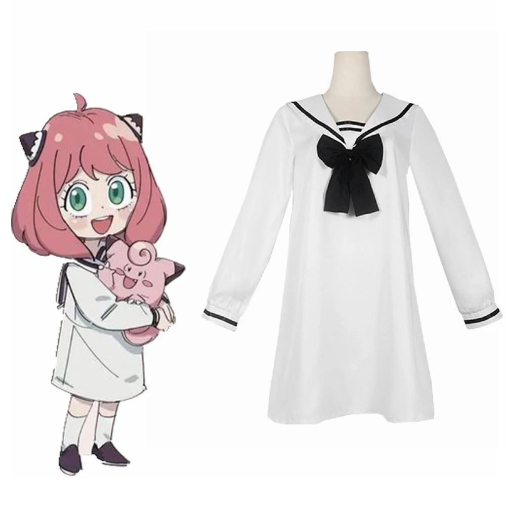 

Unisex Anime Cos SPY FAMILY Anya Forger Kids Childhood Cosplay Costumes Halloween Christmas Party Uniform Suits