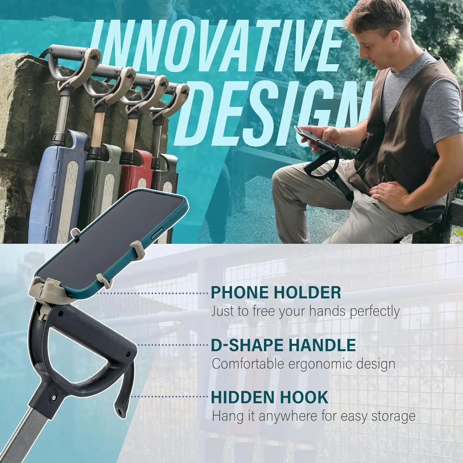 Series 2 PRO, Portable Trekking Hiking Pole, Folding Walking Stick with