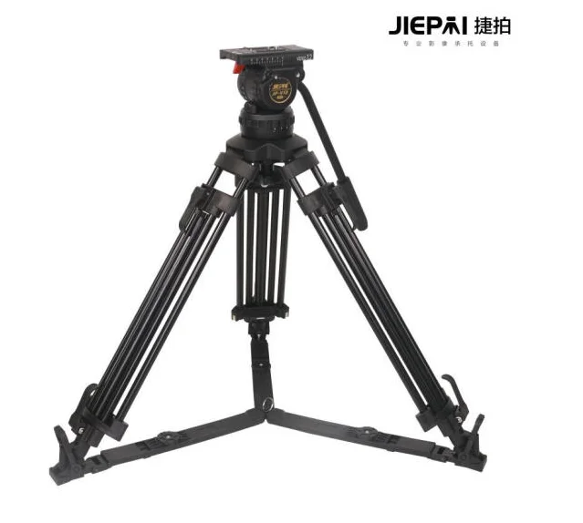 ~ JP-V12T/ V12L PRO Broadcast Tripod System - 100mm Bowl Hydraulic Fluid Head